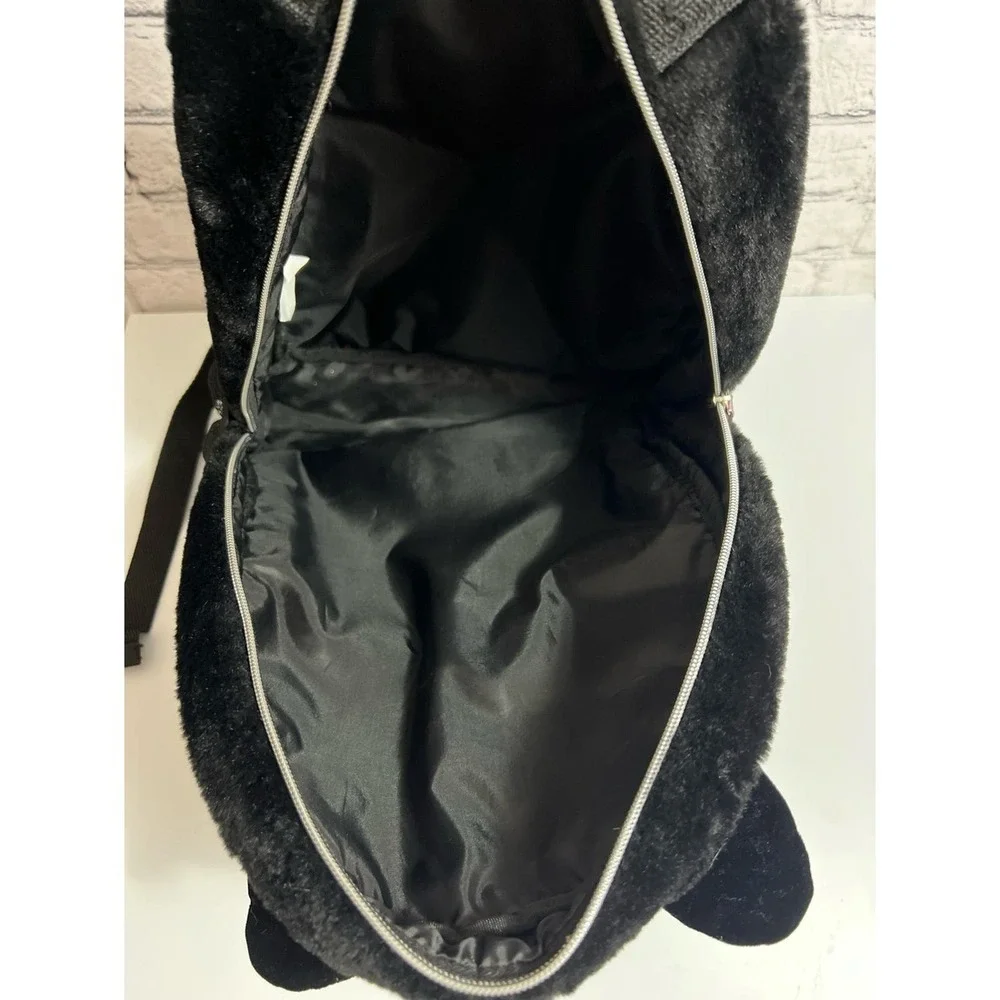 Backpack Black Cat Kitty Faux Fur Ears Nose Whiskers Goth More‎ Than Magic